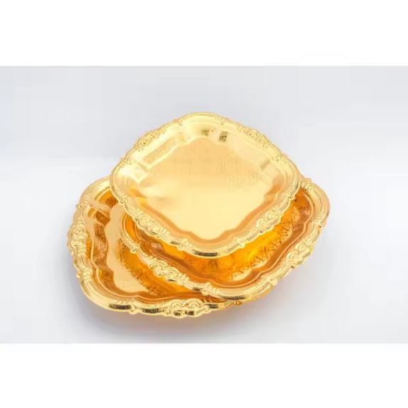 Factory Wholesale Arabian Luxury Decorative Gold Metal Fruit Candy Small bowl