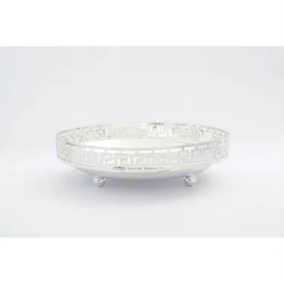 Factory Wholesale Arabian Luxury Decorative silver Metal Fruit Candy Bowl