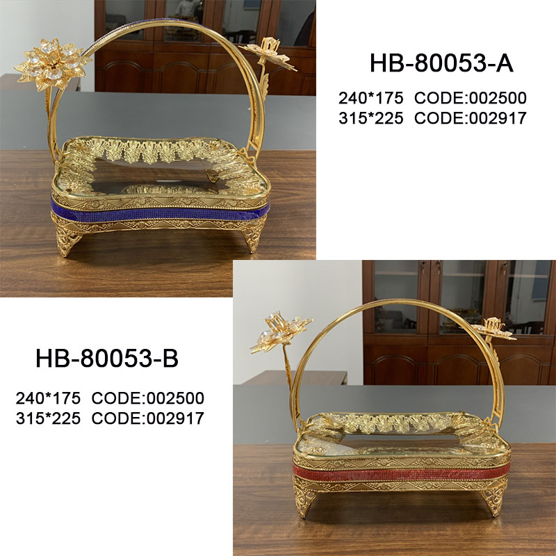 European High Standard Hardware & Glass Fruit  Basket 