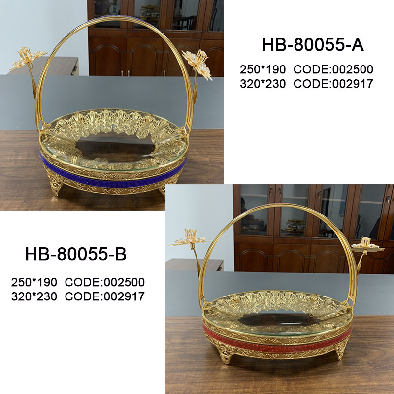 European High Standard Hardware & Glass Fruit  Basket 