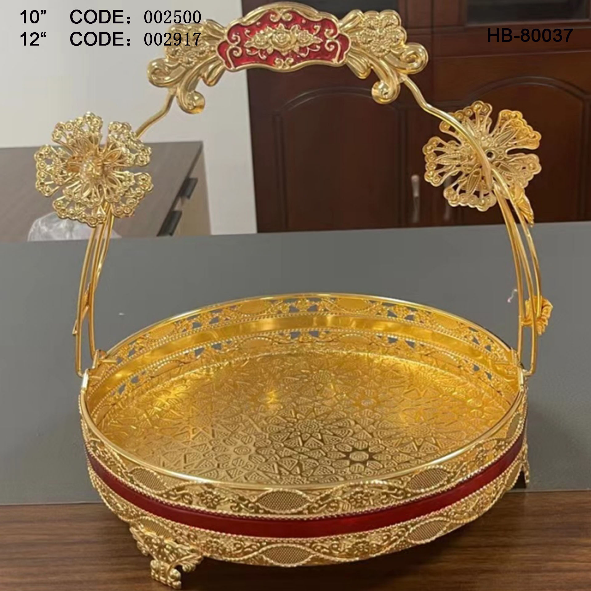 European High Standard Hardware & Glass Fruit  Basket 