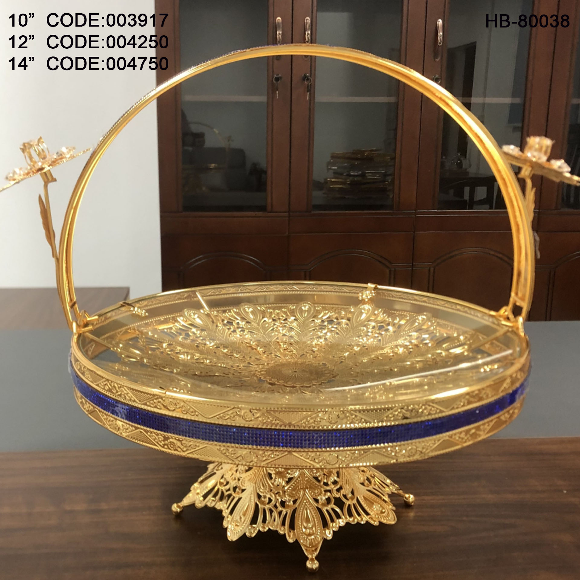 European High Standard Hardware & Glass Fruit  Basket 