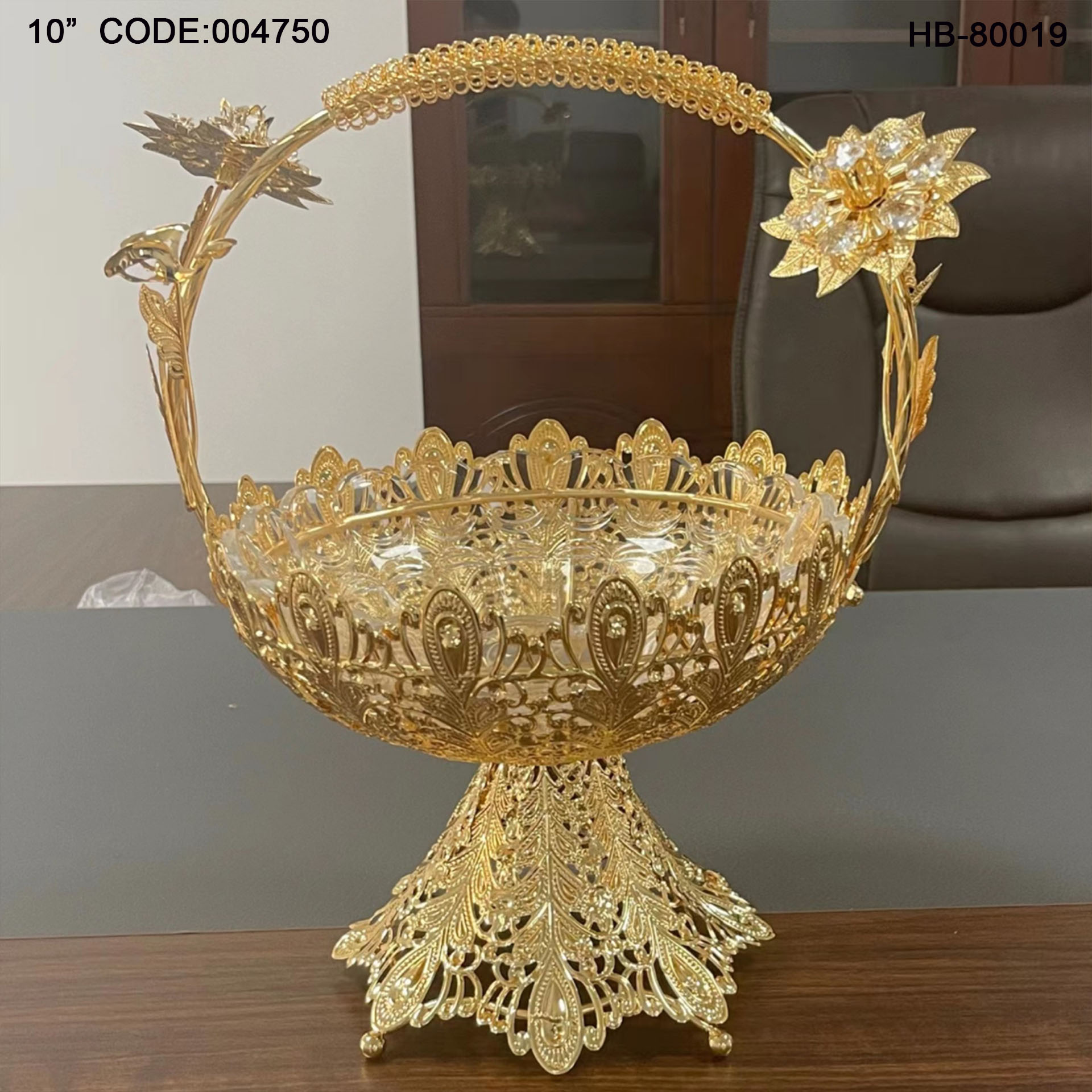 European High Standard Hardware & Glass Fruit  Basket 