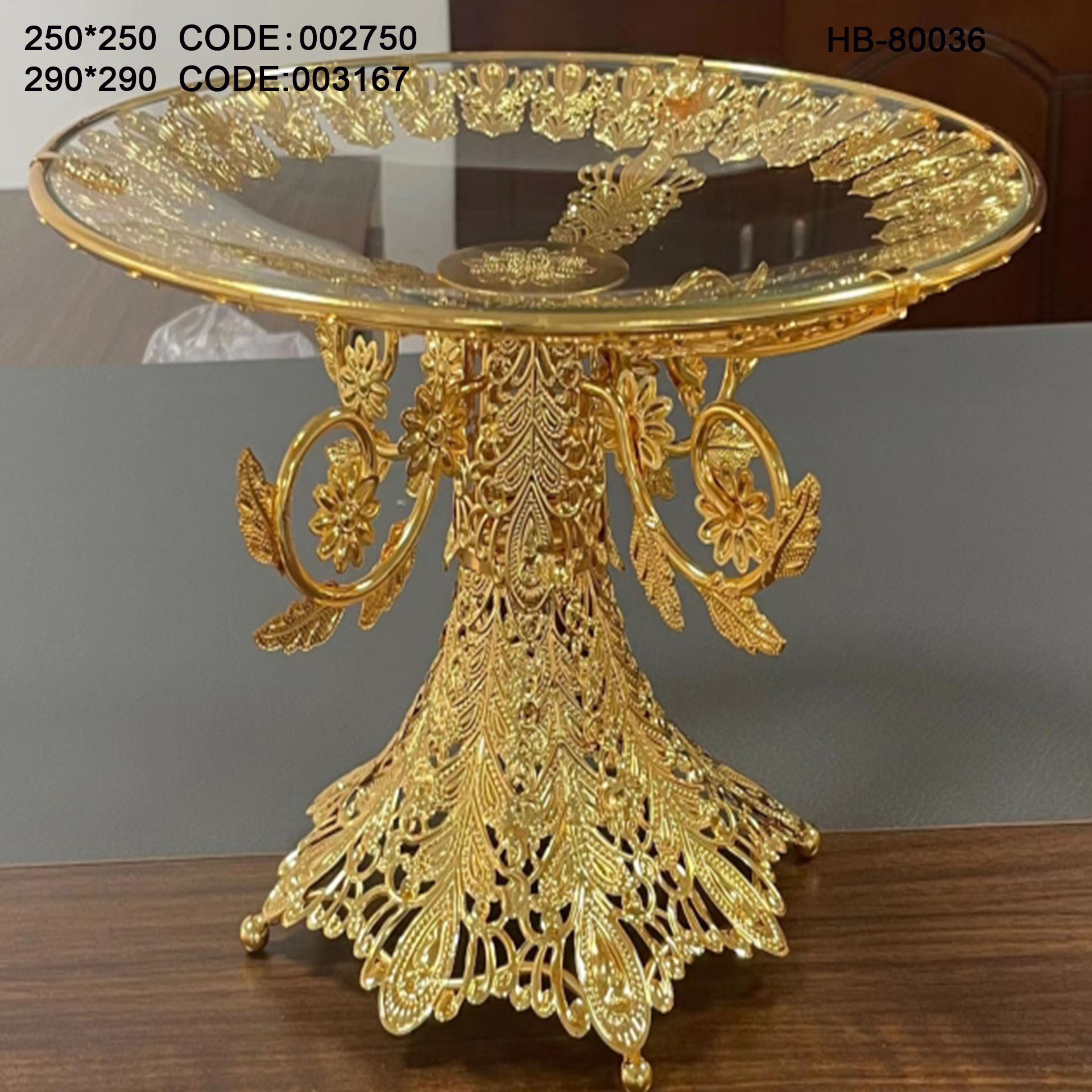 European High Standard Hardware & Glass Fruit  Basket 