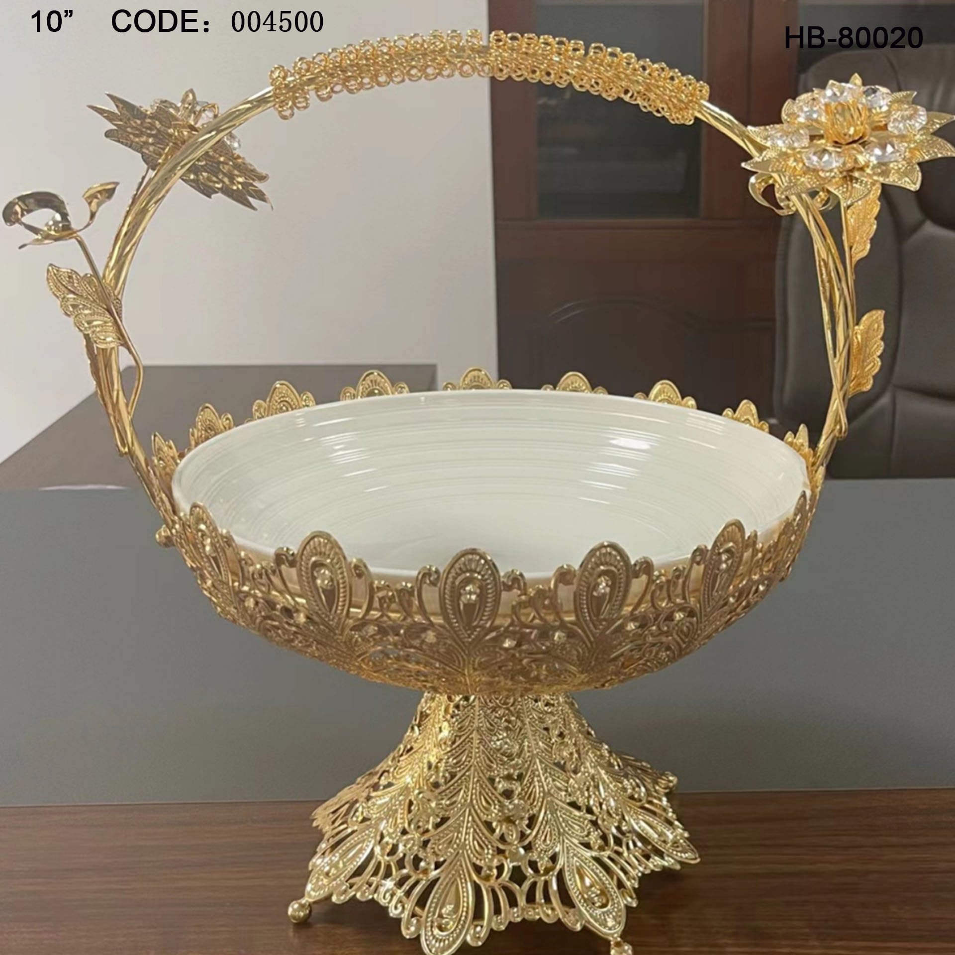 European High Standard Hardware & Glass Fruit  Basket 