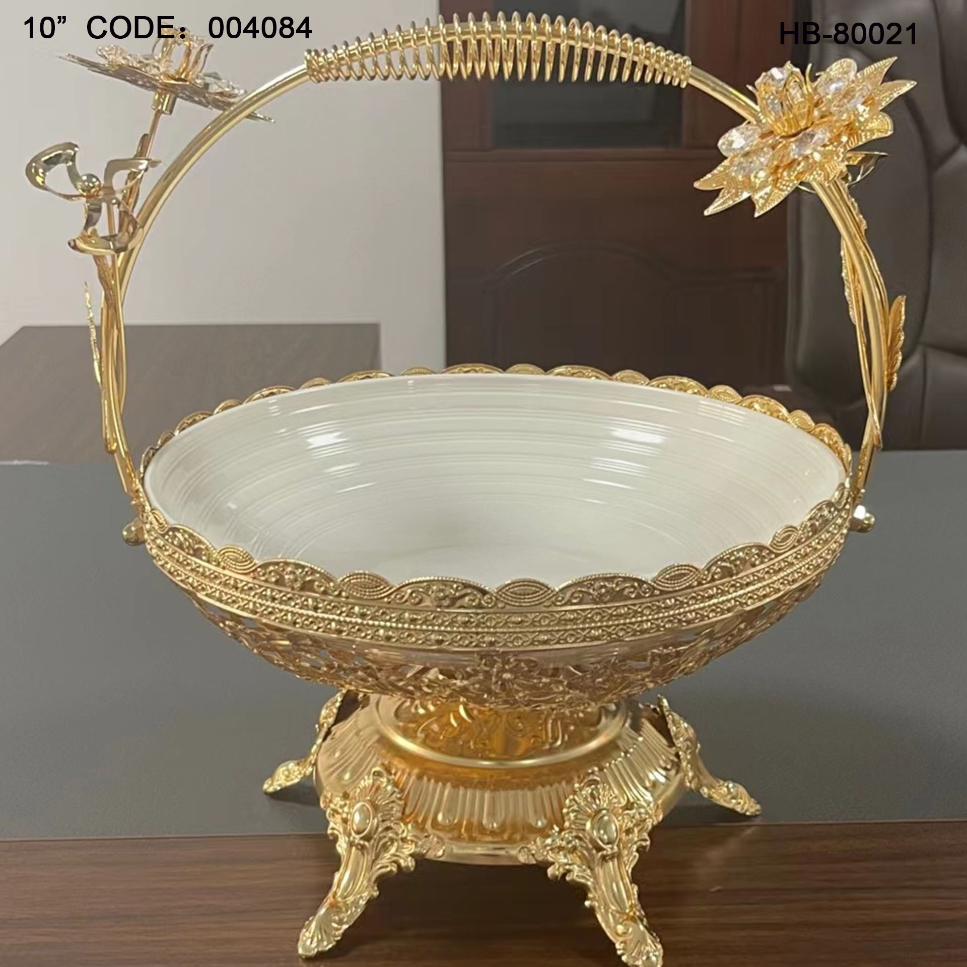 European High Standard Hardware & Glass Fruit  Basket 