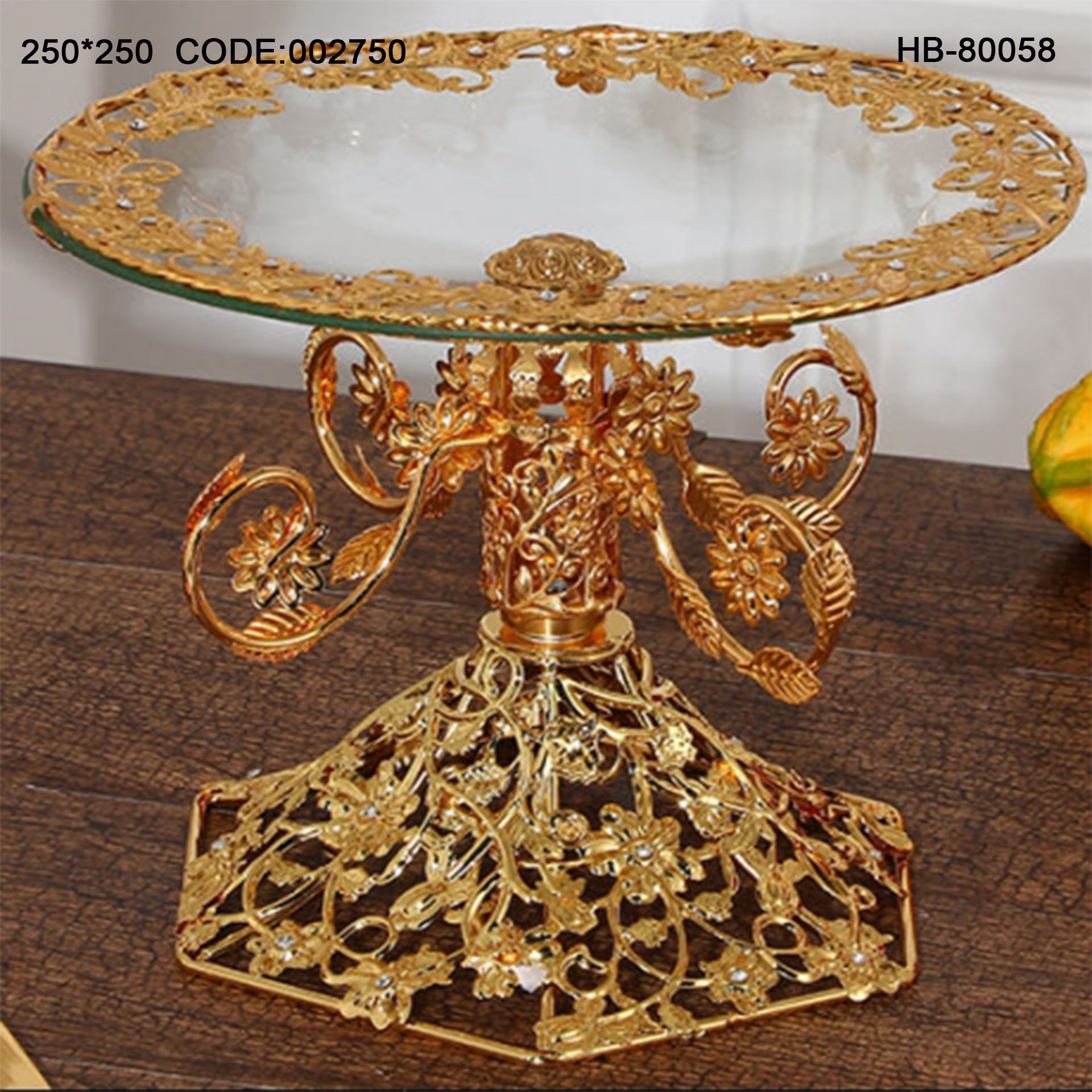 European High Standard Hardware & Glass Fruit  Basket 