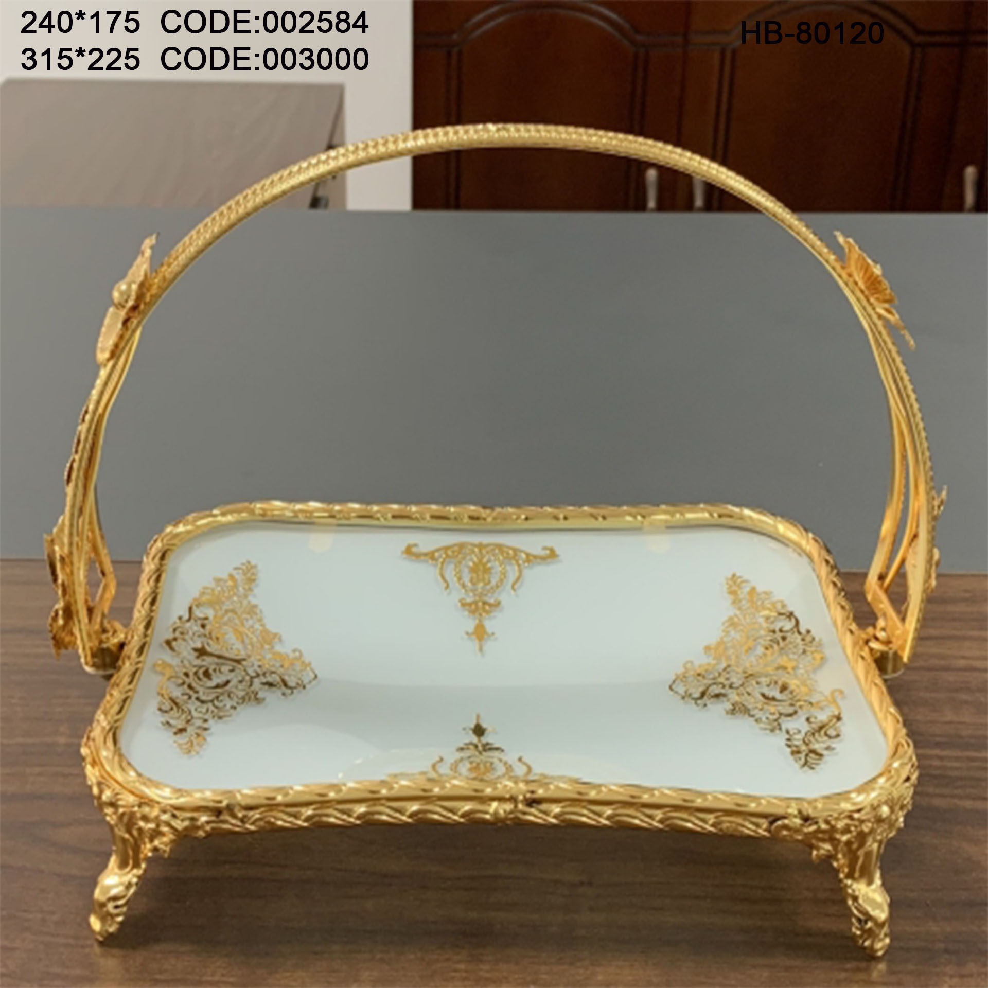 European High Standard Hardware & Glass Fruit  Basket 