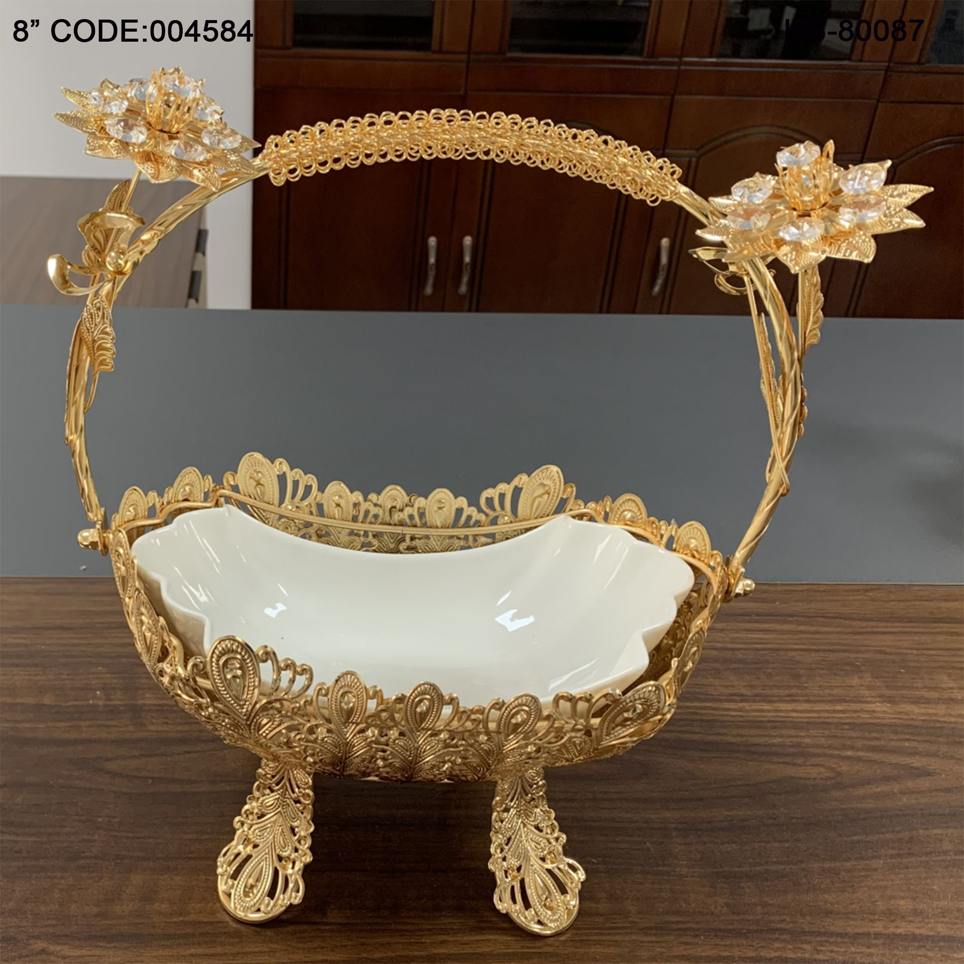 European High Standard Hardware & Glass Fruit  Basket 