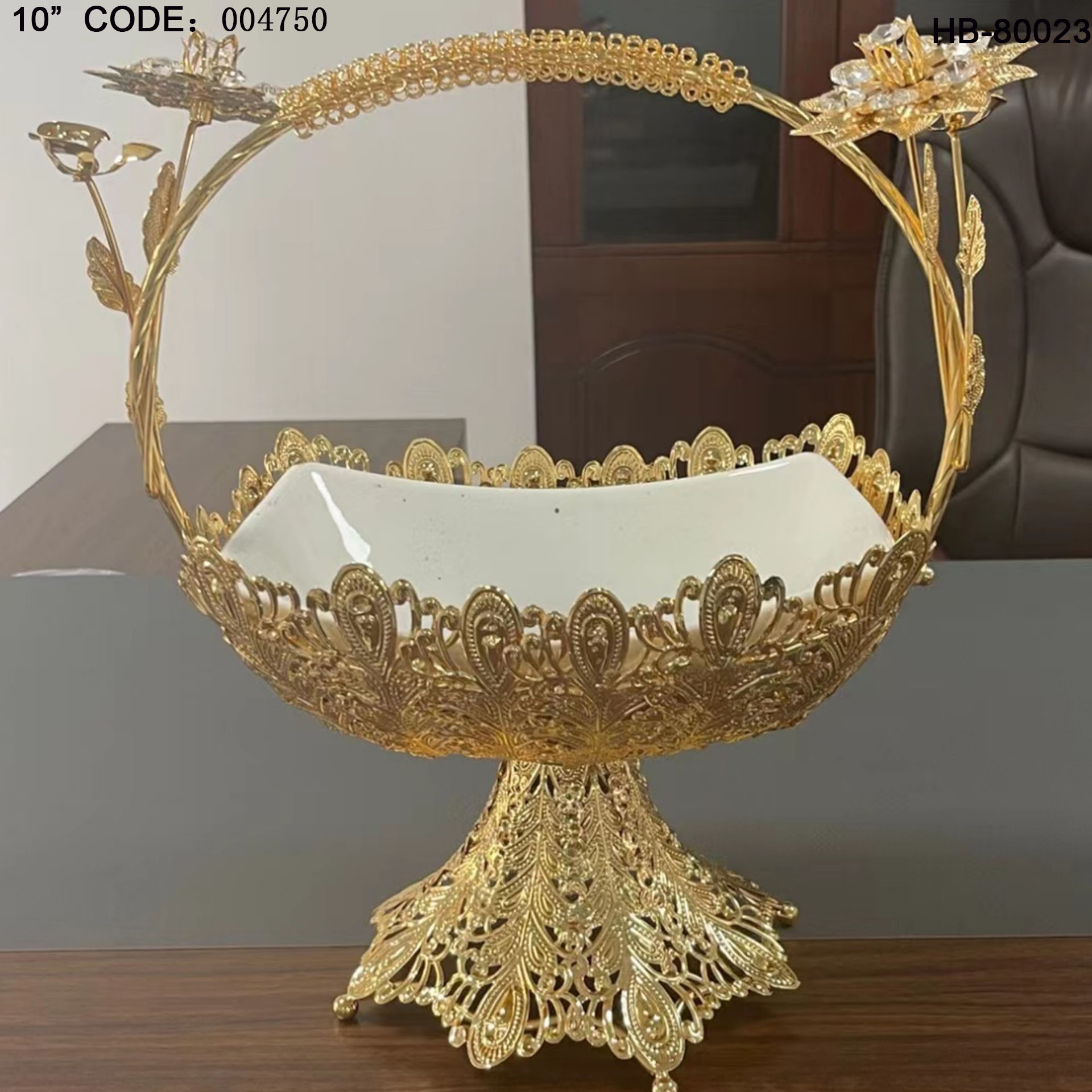 European High Standard Hardware & Glass Fruit  Basket 